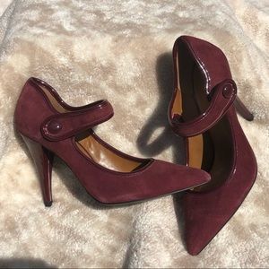 Halston Burgundy strapping heels - brand new